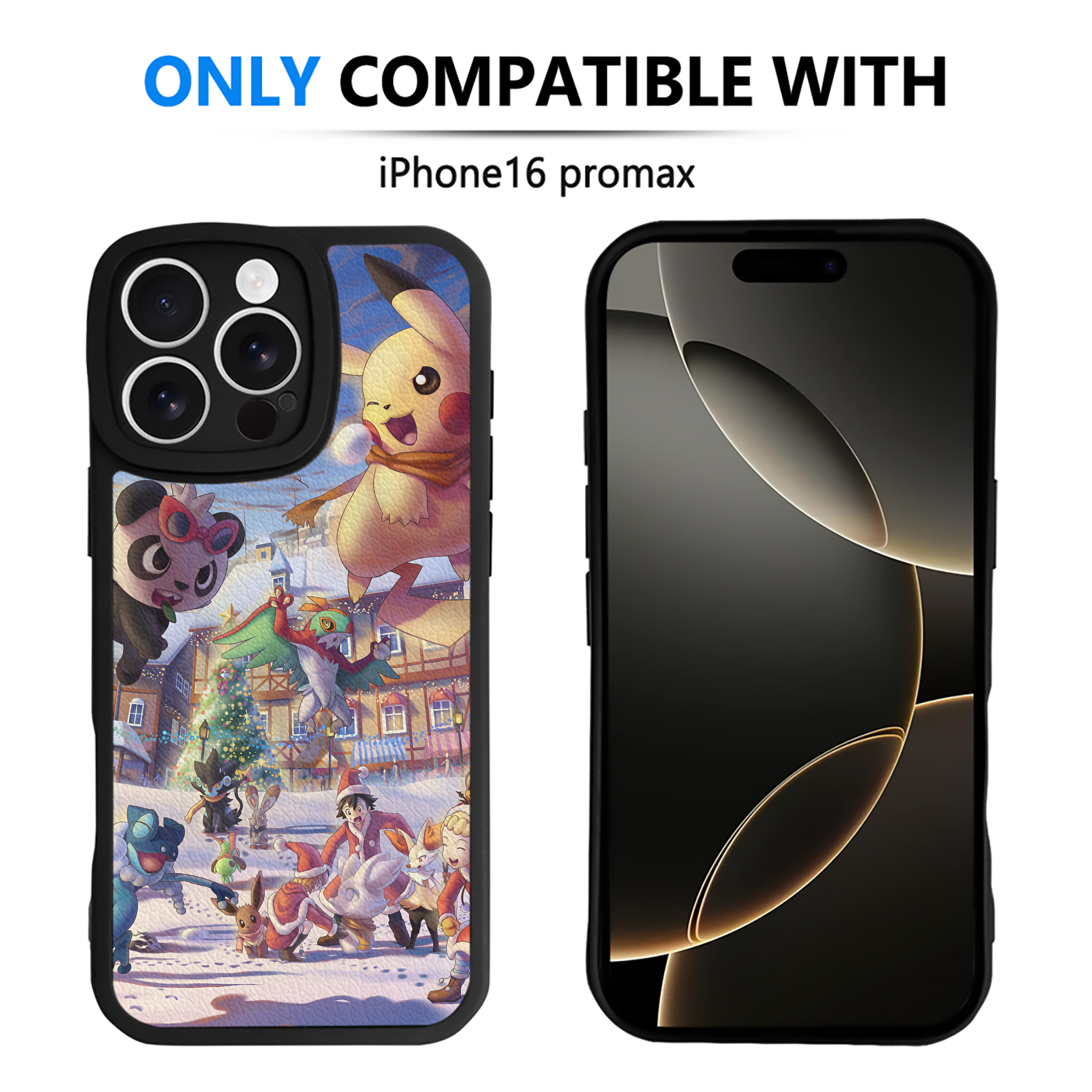 （画像用） ポケットモンスター Pokémon 【iPhone 16シリーズ対応】シリコンスマホケース（レザー調） 材質：シリコン